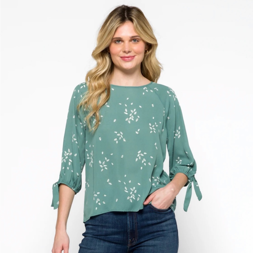 New Papermoon Larie Tie Sleeve Blouse Size M